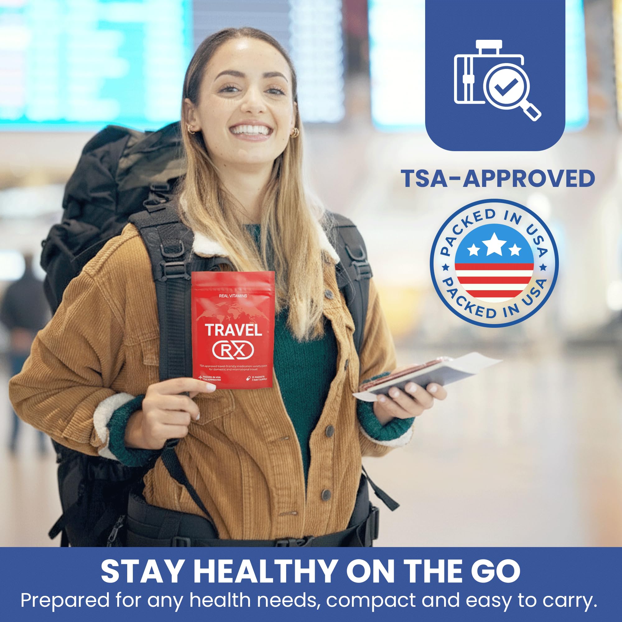 Travel Essentials Medicine Variety Pack with Travel RX Kit